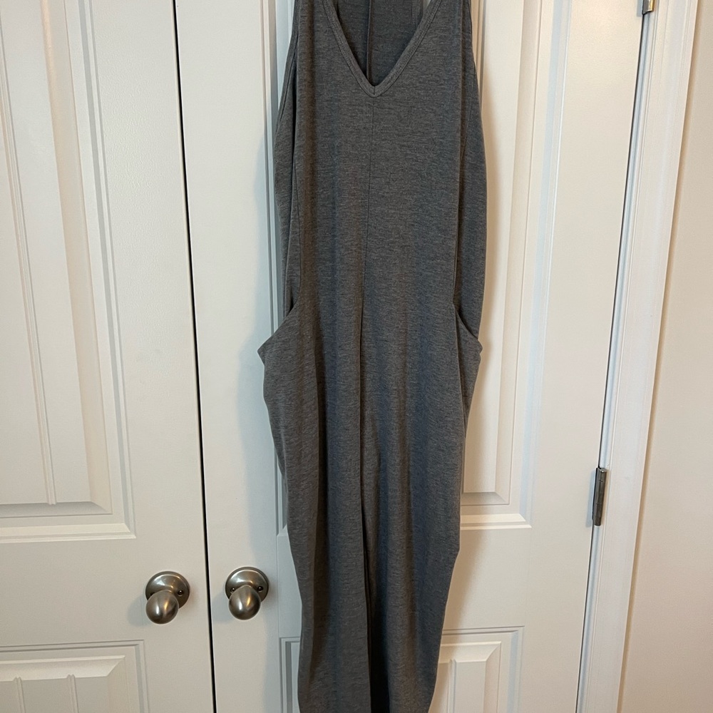 WILD FABLE Gray cotton romper with pockets